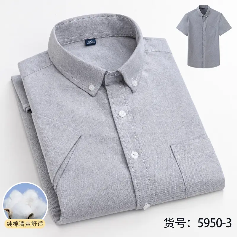 Men Blue Cotton Button Shirt 5950-6 - Image 3