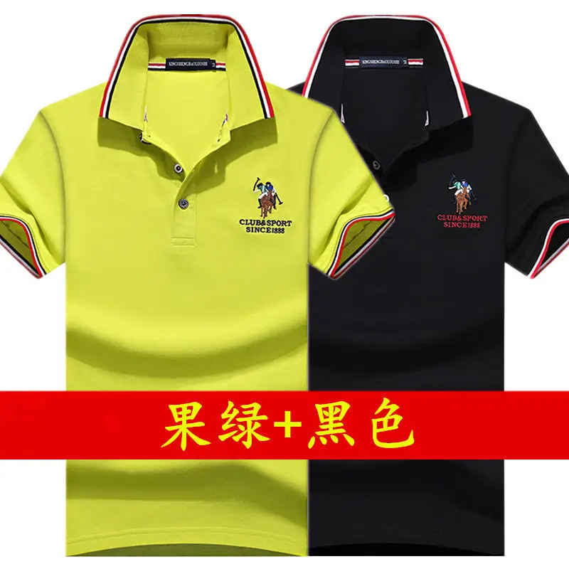 Men Polo Shirt Blue Grey Large Half Sleeve Embroidered