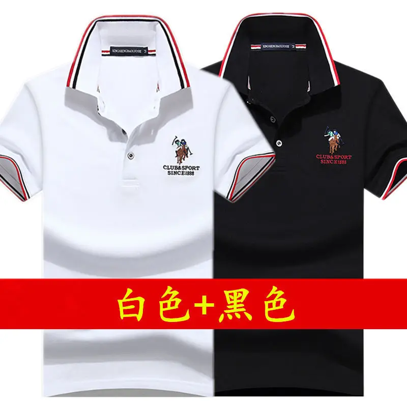 Men Polo Shirt Blue Grey Large Half Sleeve Embroidered