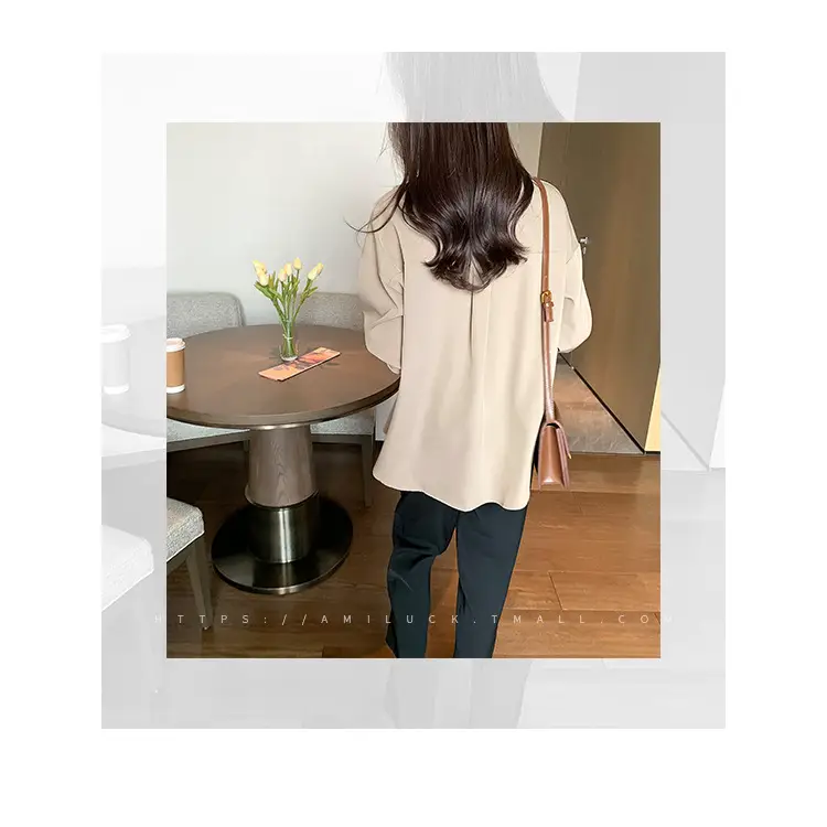 Women French Style White Blouse Top 2025 Spring — feature 11