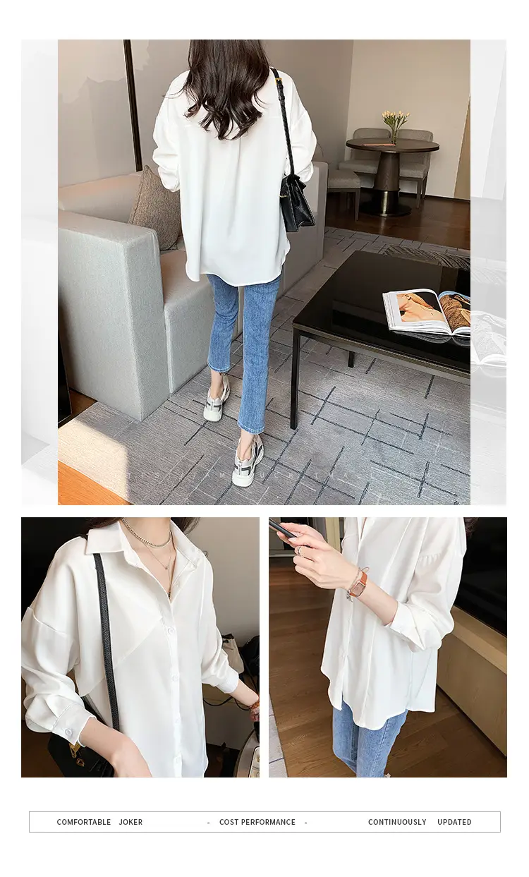 Women French Style White Blouse Top 2025 Spring — feature 18