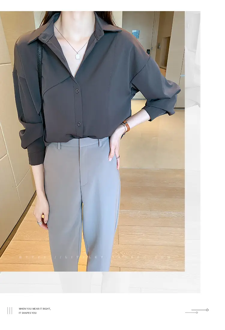 Women French Style White Blouse Top 2025 Spring — feature 2