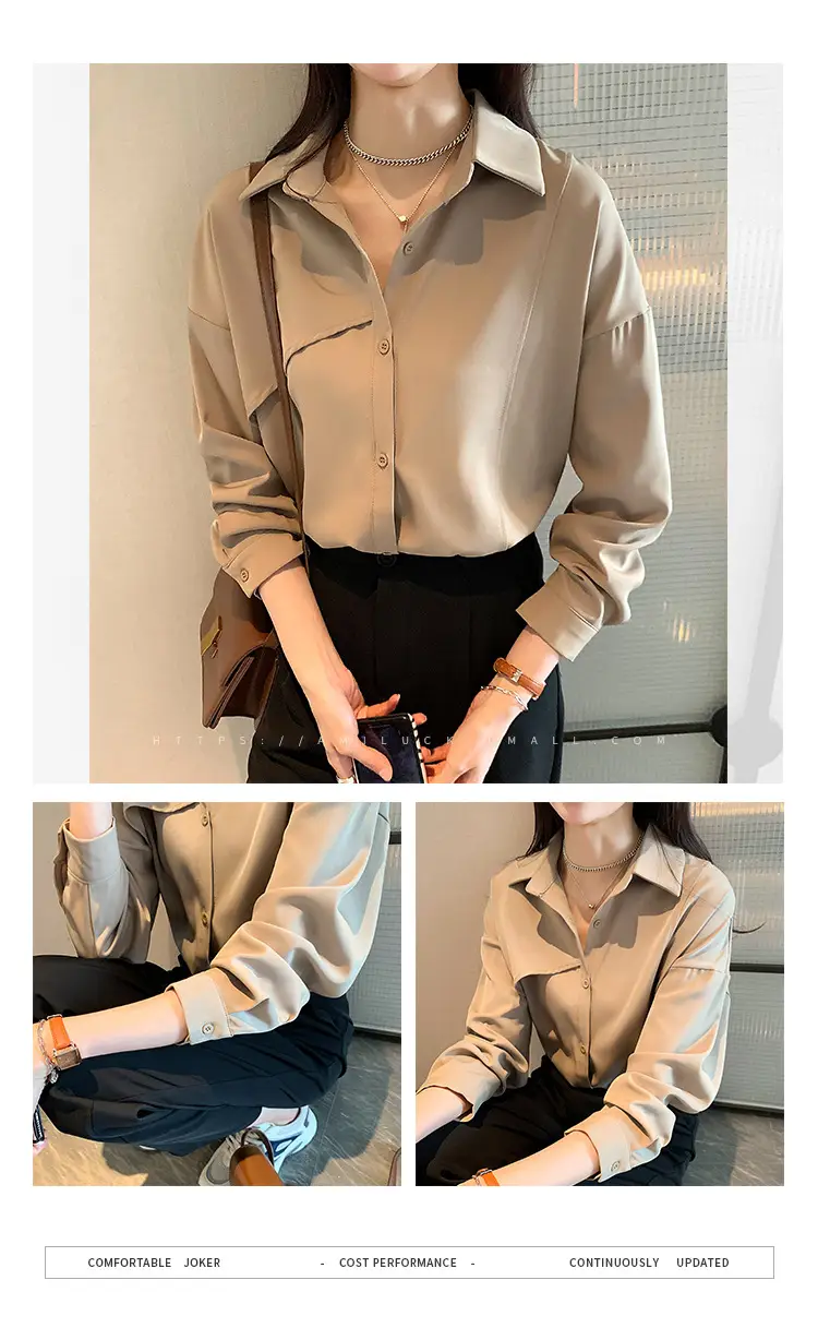 Women French Style White Blouse Top 2025 Spring — feature 9