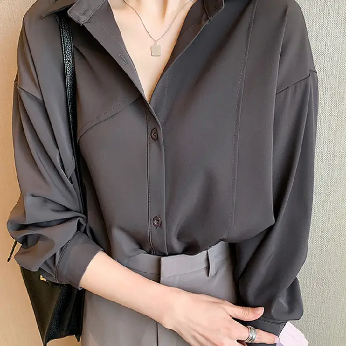 Women French Style White Blouse Top 2025 Spring - Image 3