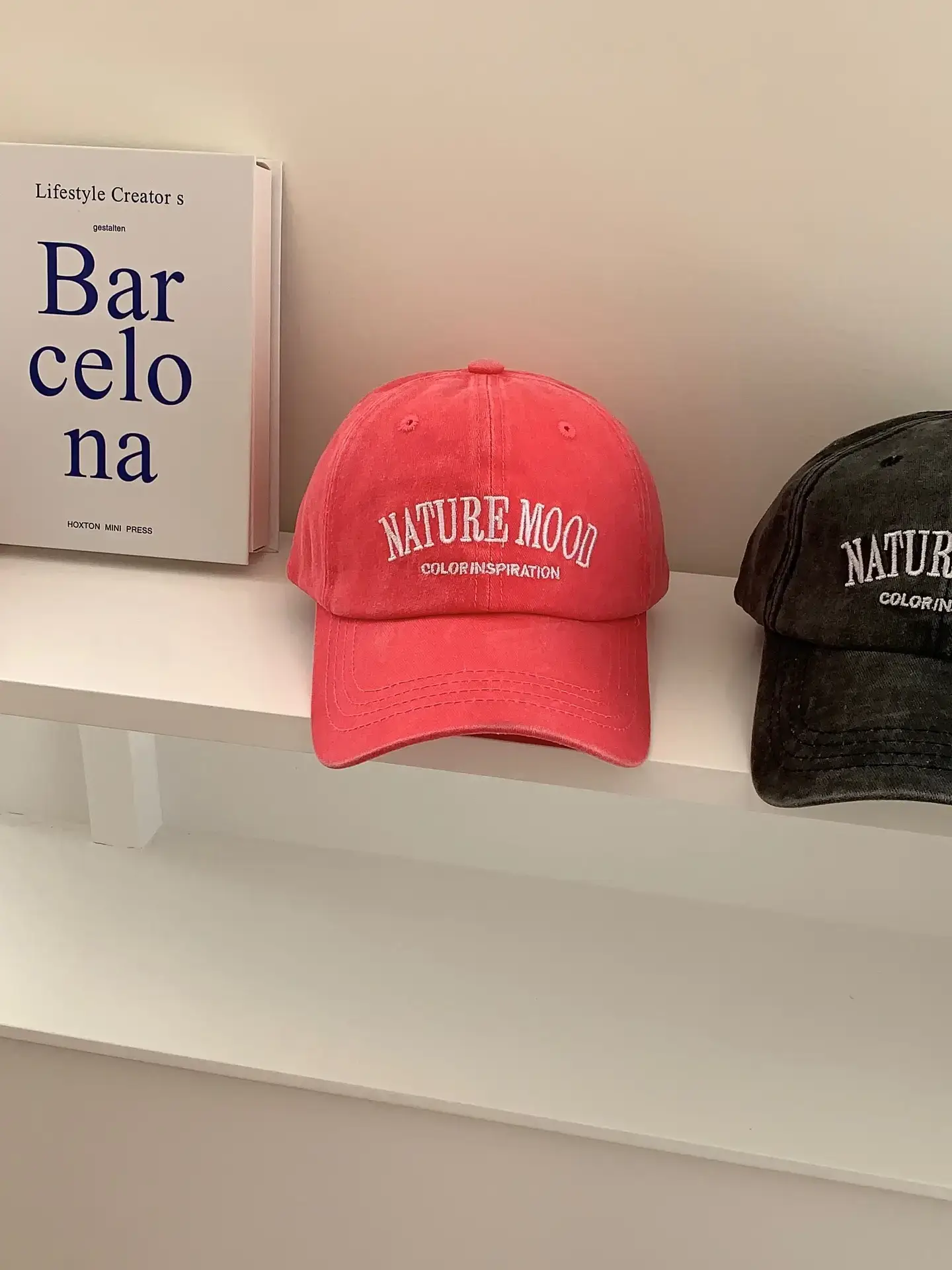 Women Washed Retro Letter Peaked Cap 2022 K-Style Green Baseball Cap