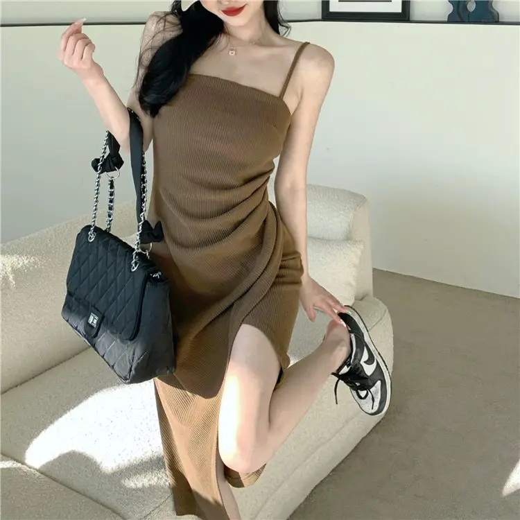 Black Slip Dress Women Spring Summer 2025 - Image 5