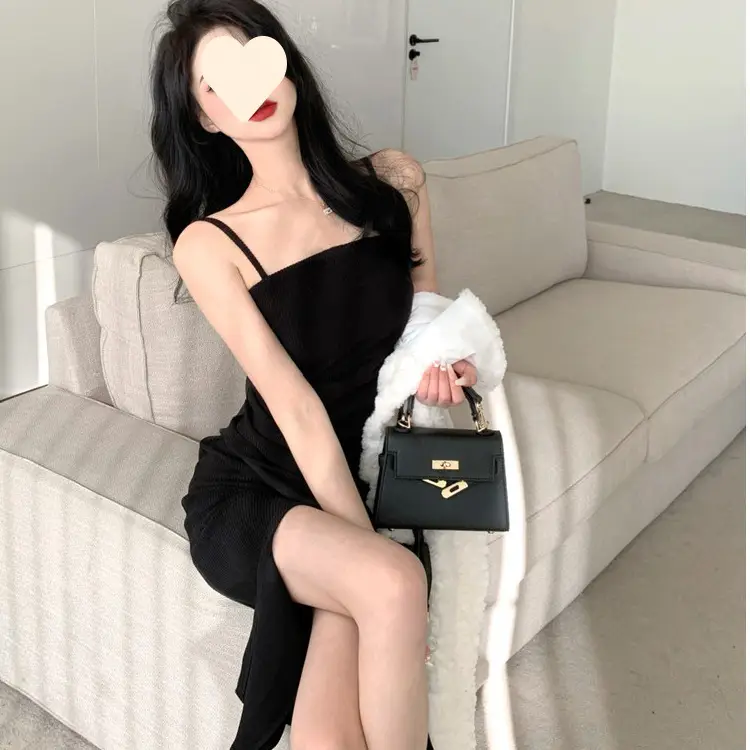 Black Slip Dress Women Spring Summer 2025 - Image 6