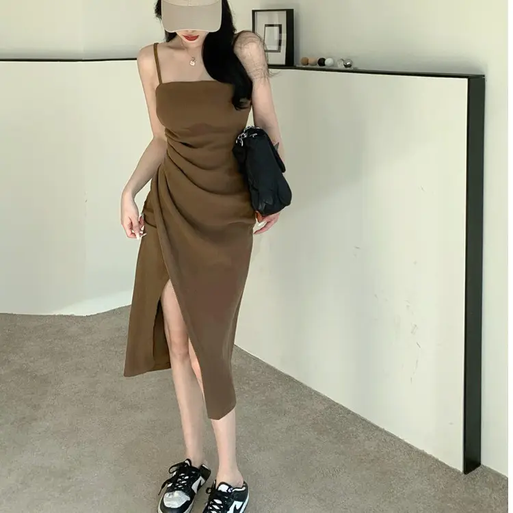 Black Slip Dress Women Spring Summer 2025 - Image 7