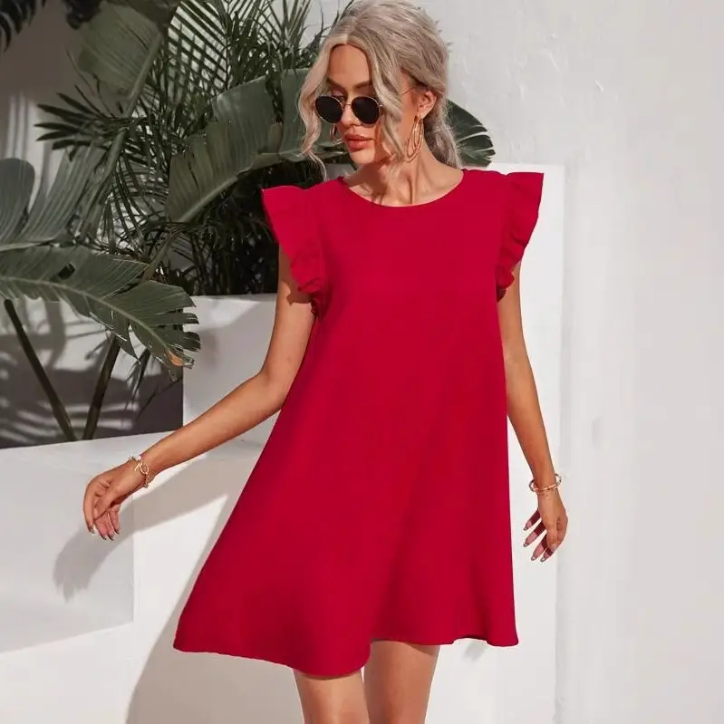 2022 Summer Women's Yellow Slim Fit Dress - Image 8