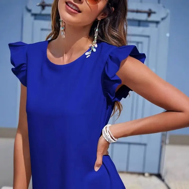 2022 Summer Women's Yellow Slim Fit Dress - Image 10