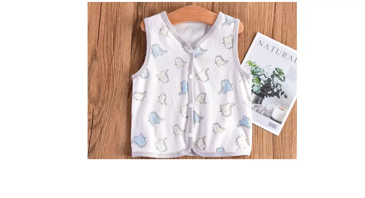Children's Pink Gingham Vest Veston Style Cotton Summer Top — feature 9