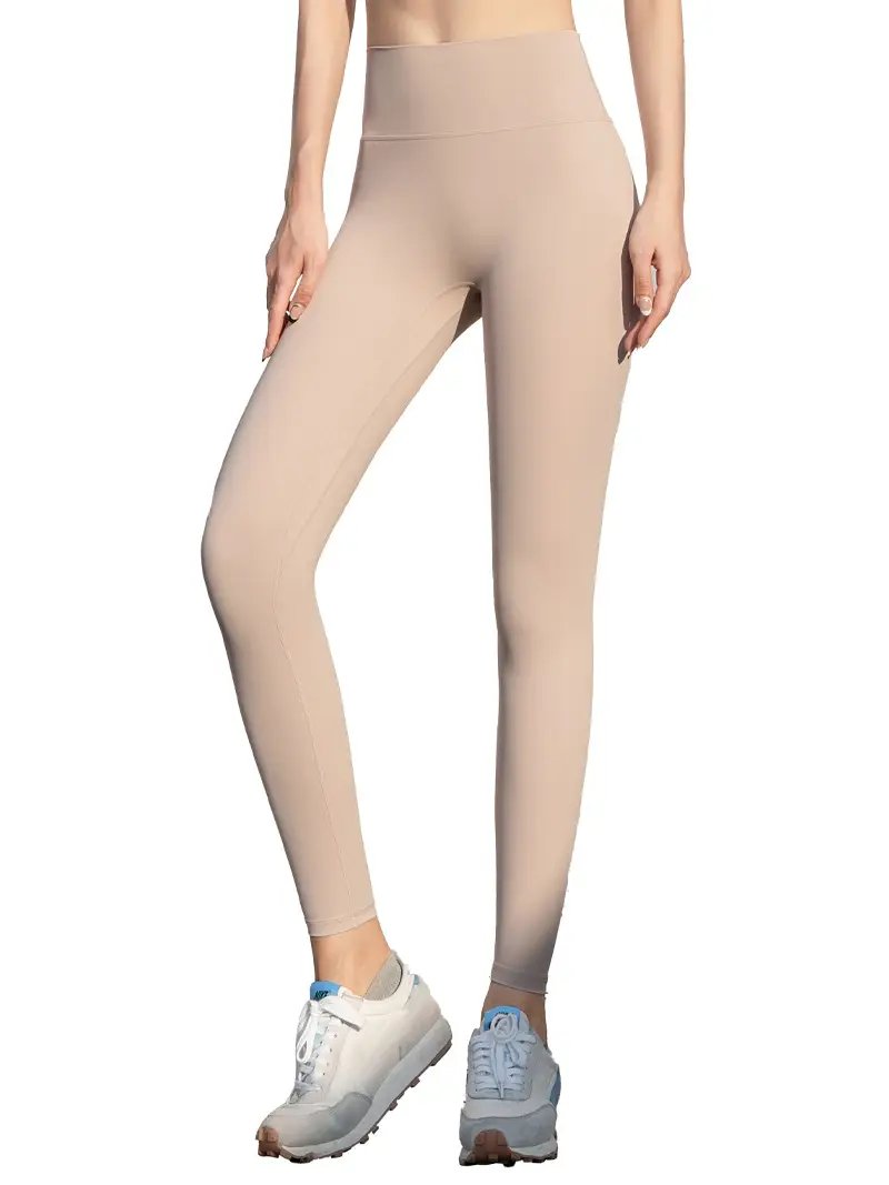 Grey Slim Fit Yoga Pants High Waist Sports Fitness Women