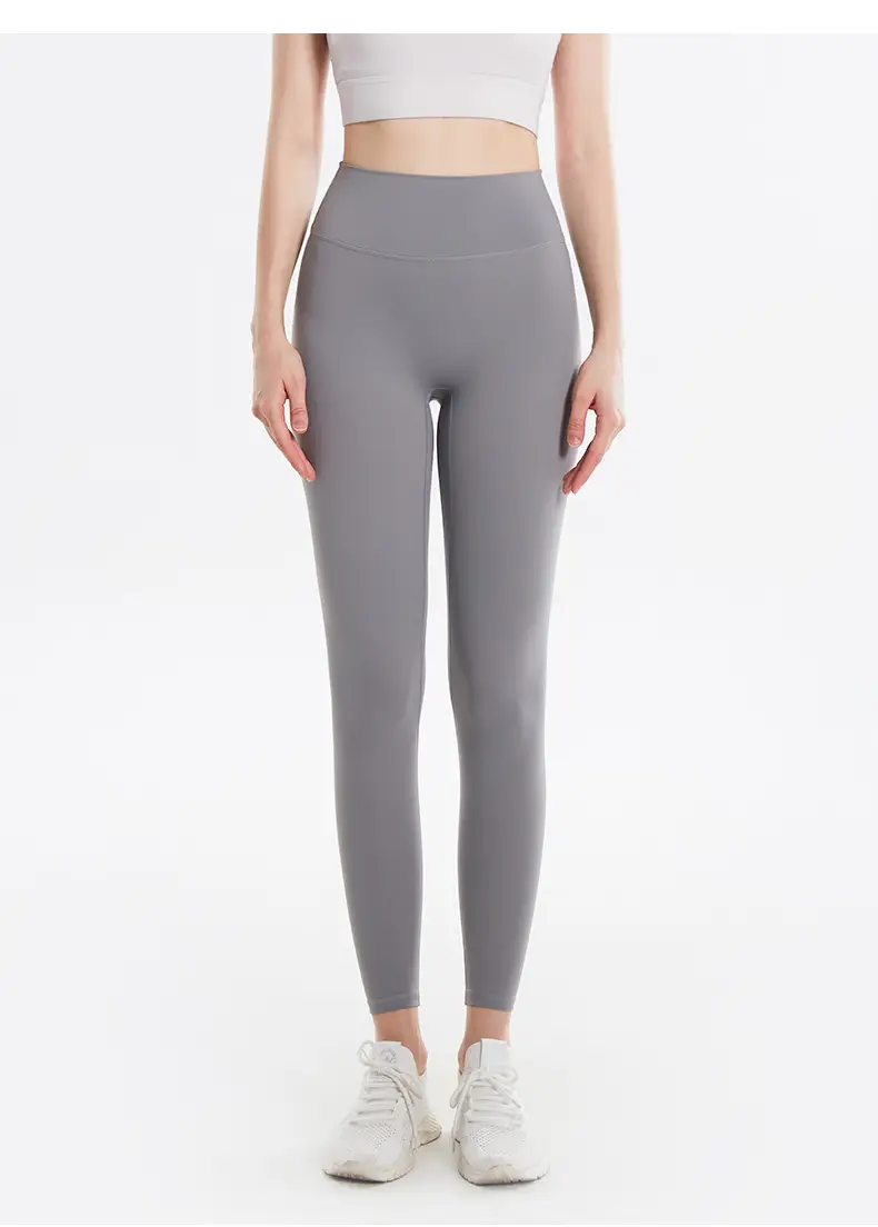 Grey Slim Fit Yoga Pants High Waist Sports Fitness Women — feature 31
