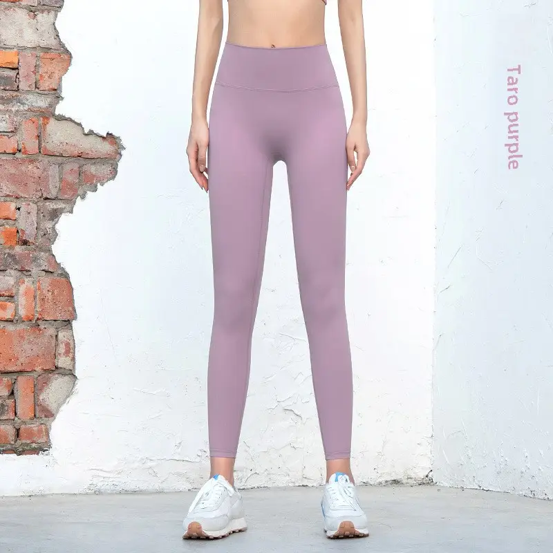Grey Slim Fit Yoga Pants High Waist Sports Fitness Women