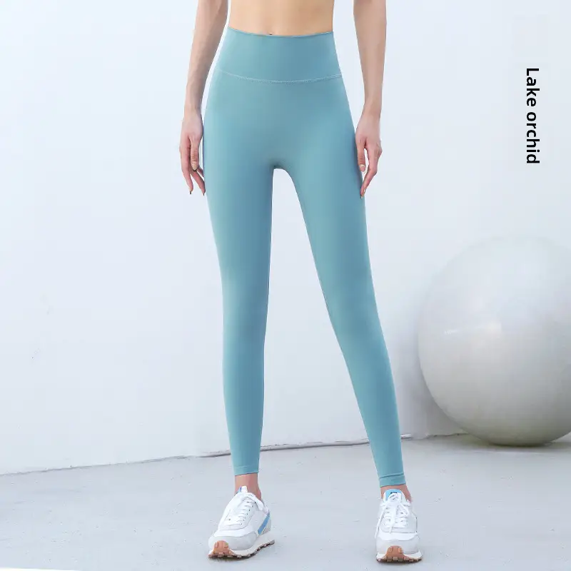 Grey Slim Fit Yoga Pants High Waist Sports Fitness Women