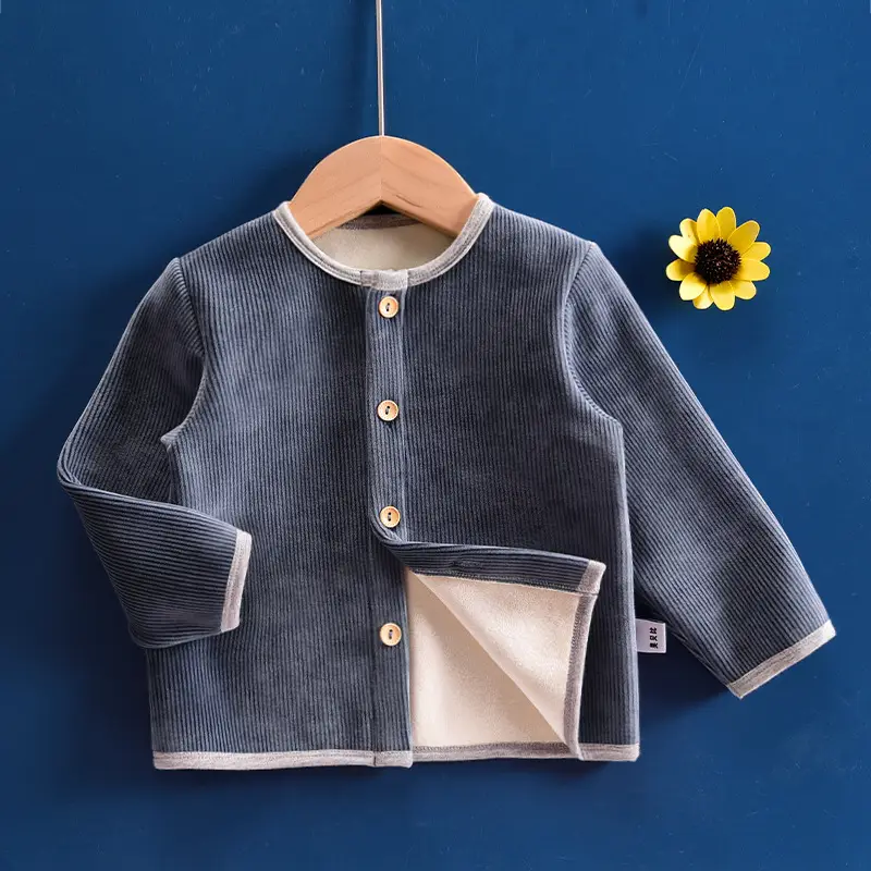 Baby Pink Velvet Cardigan 6Yrs Warm Autumn Clothing - Image 5