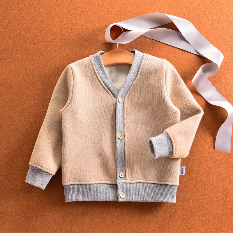 Baby Pink Velvet Cardigan 6Yrs Warm Autumn Clothing - Image 6