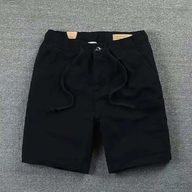 Men's Tan Loose Waist Casual Shorts 2021 - Image 4