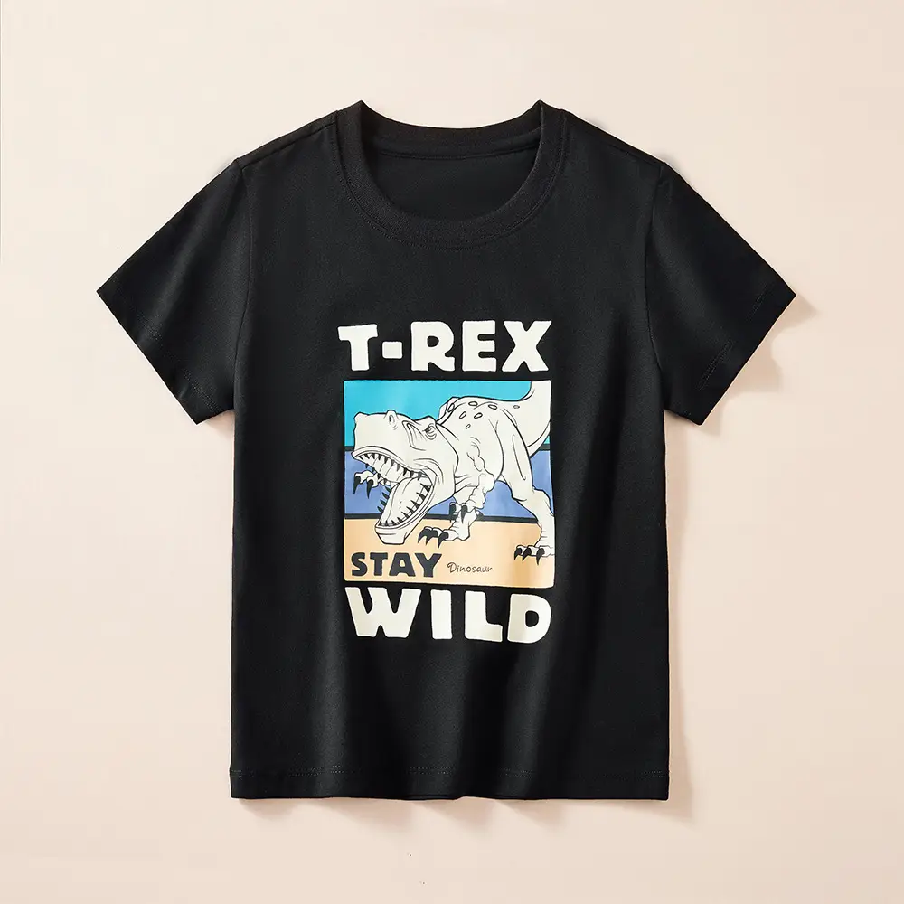 Pure Cotton Kids T-Shirt Green Short Sleeve