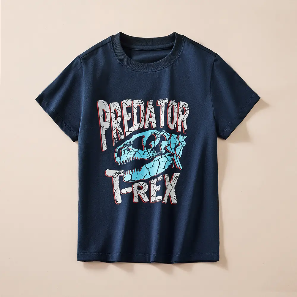 Pure Cotton Kids T-Shirt Green Short Sleeve