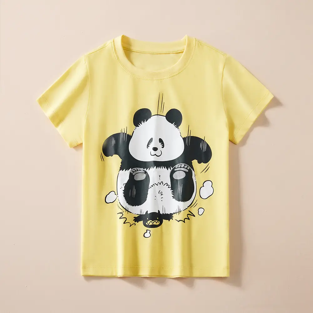 Pure Cotton Kids T-Shirt Green Short Sleeve