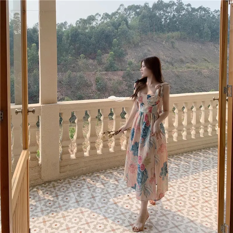 Super Fairy Printed Strap Dress Floral Print — feature 3