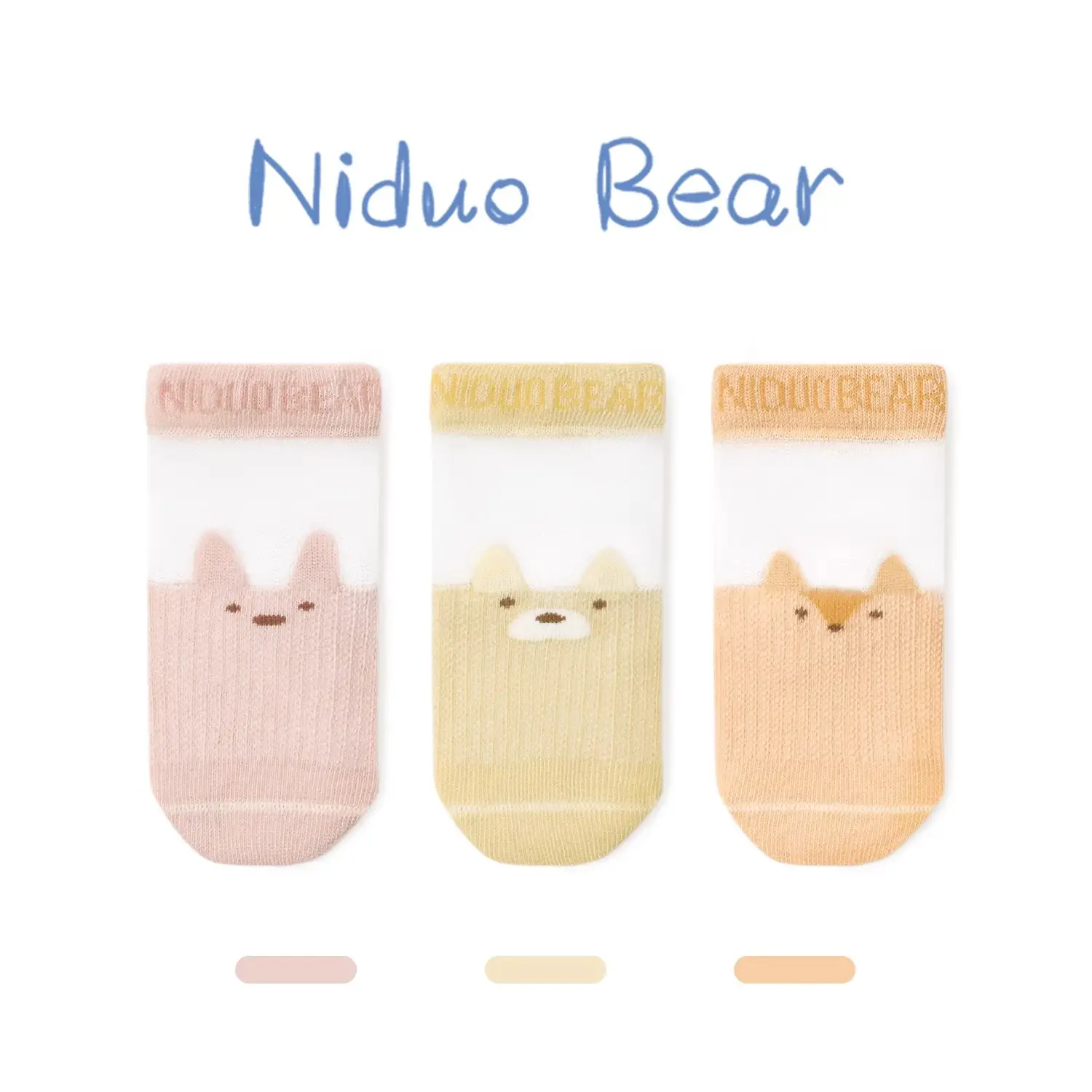 Cute Cotton Baby Socks Pink White for Girls - Image 3