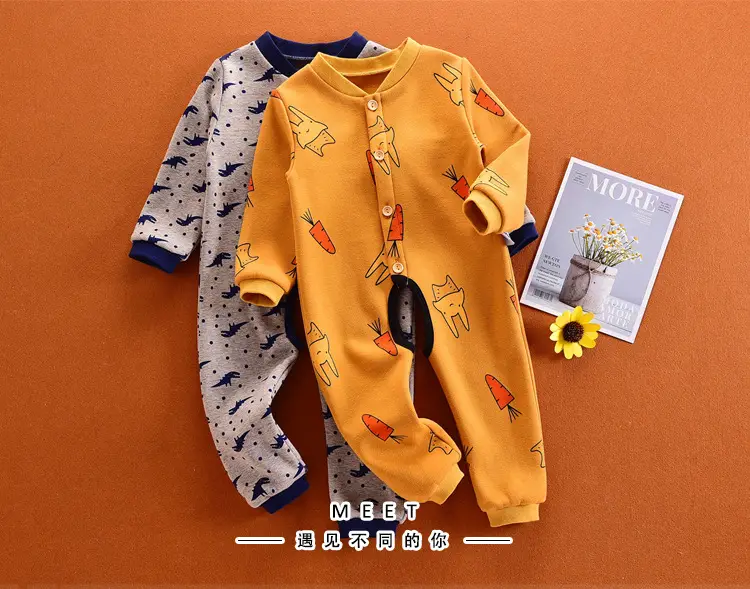 Baby's Yellow Rocket Print Jumpsuit Plus Size — feature 1