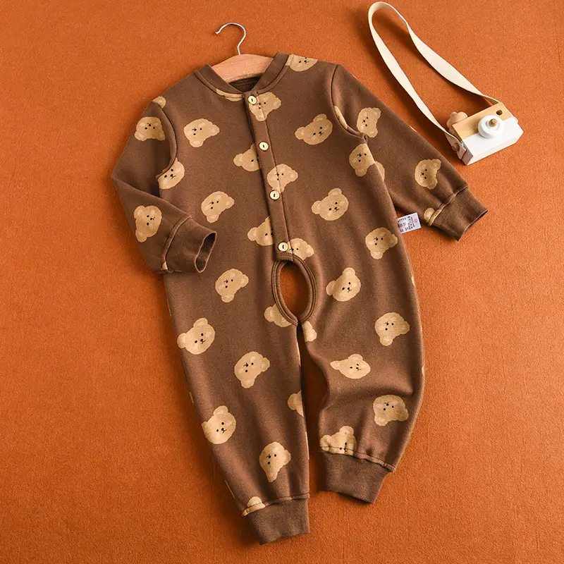 Baby's Yellow Rocket Print Jumpsuit Plus Size