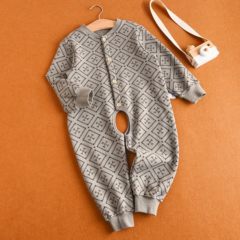 Baby's Yellow Rocket Print Jumpsuit Plus Size