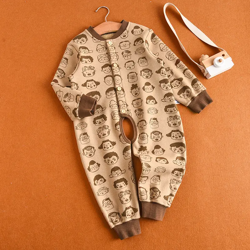 Baby's Yellow Rocket Print Jumpsuit Plus Size