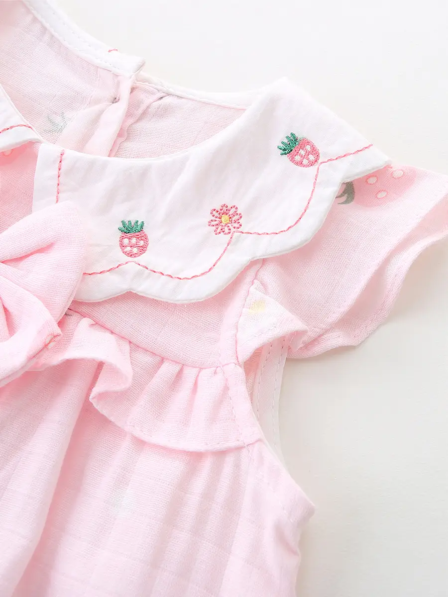 2025 Baby Girl Princess Flying Sleeve Wrap Dress