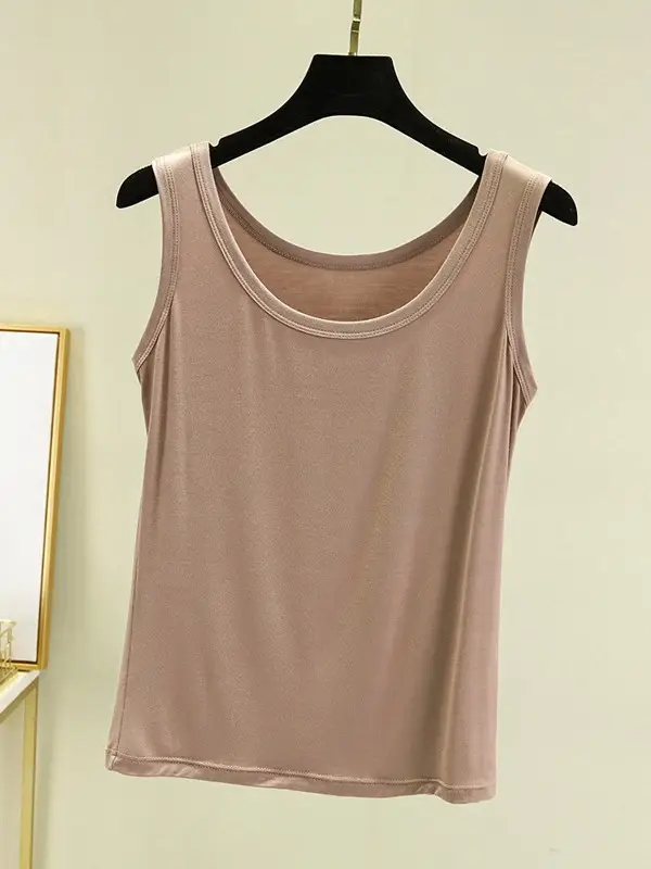 Women's U-Neck Sleeveless Camisole Modal Lavender - Image 13