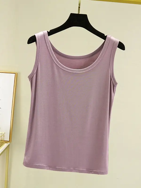 Women's U-Neck Sleeveless Camisole Modal Lavender - Image 16