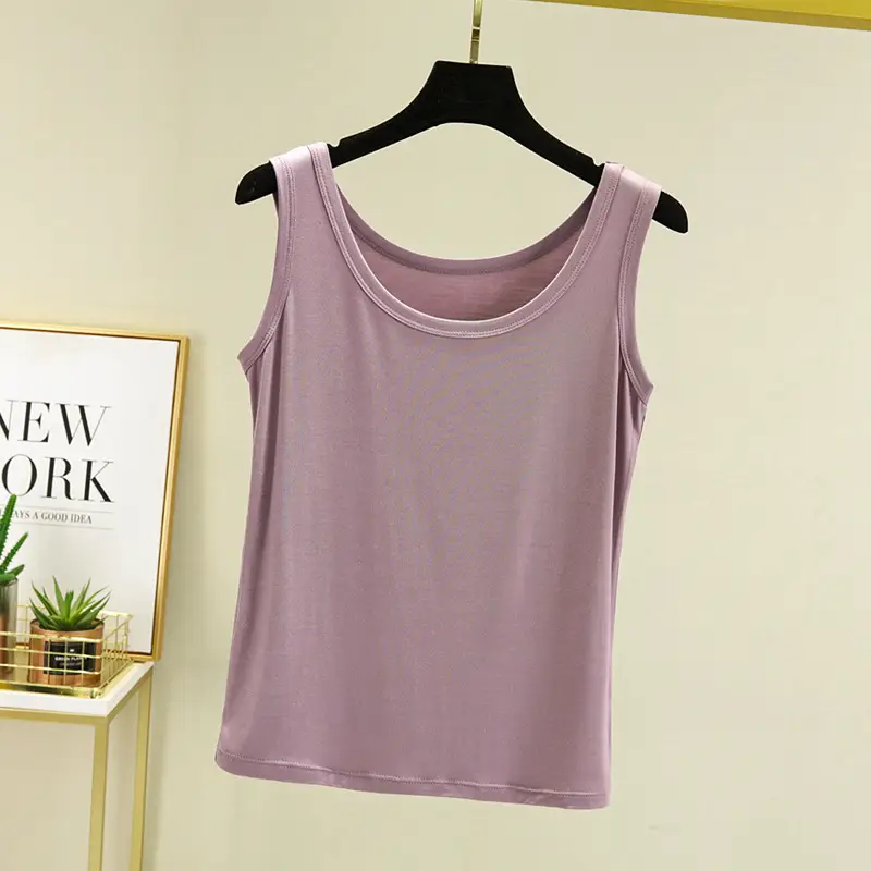 Women's U-Neck Sleeveless Camisole Modal Lavender - Image 10