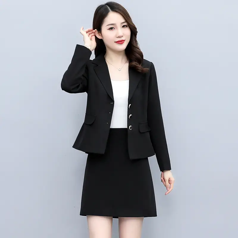 Women Black Slimming Two-Piece Suit Spring Autumn 2026 - Image 2