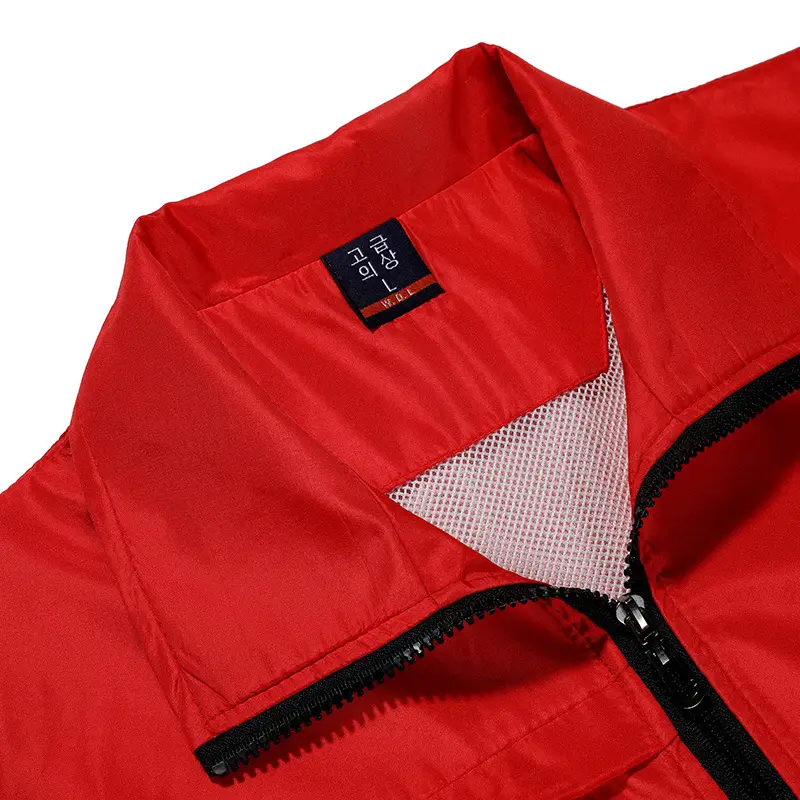 Orange Sleeveless Volunteer Vest with Zip Front - Image 9