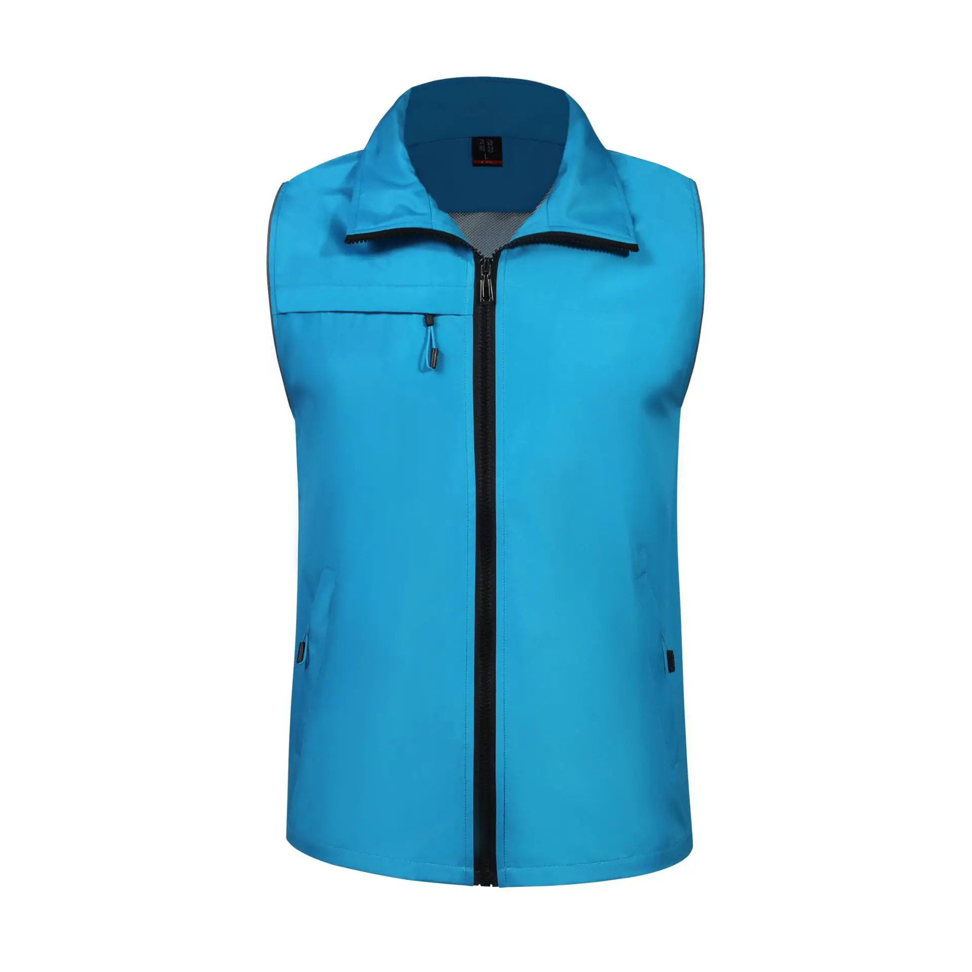 Orange Sleeveless Volunteer Vest with Zip Front - Image 5