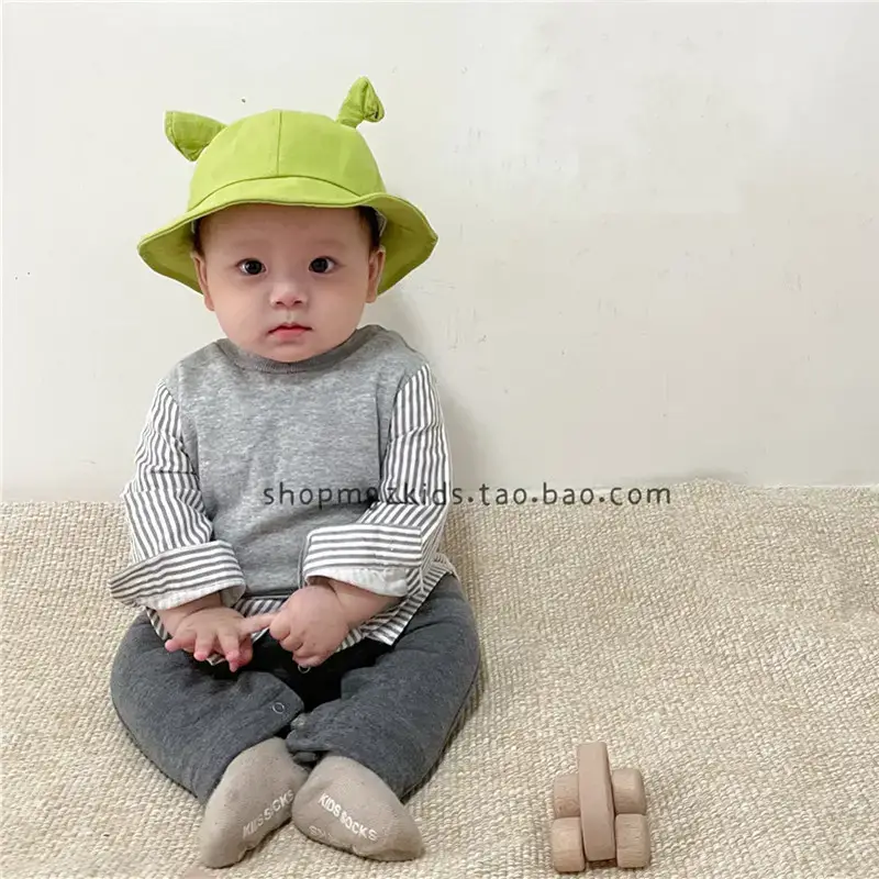 Green Cartoon Cat Ears Baby Hat for Spring Autumn - Image 6