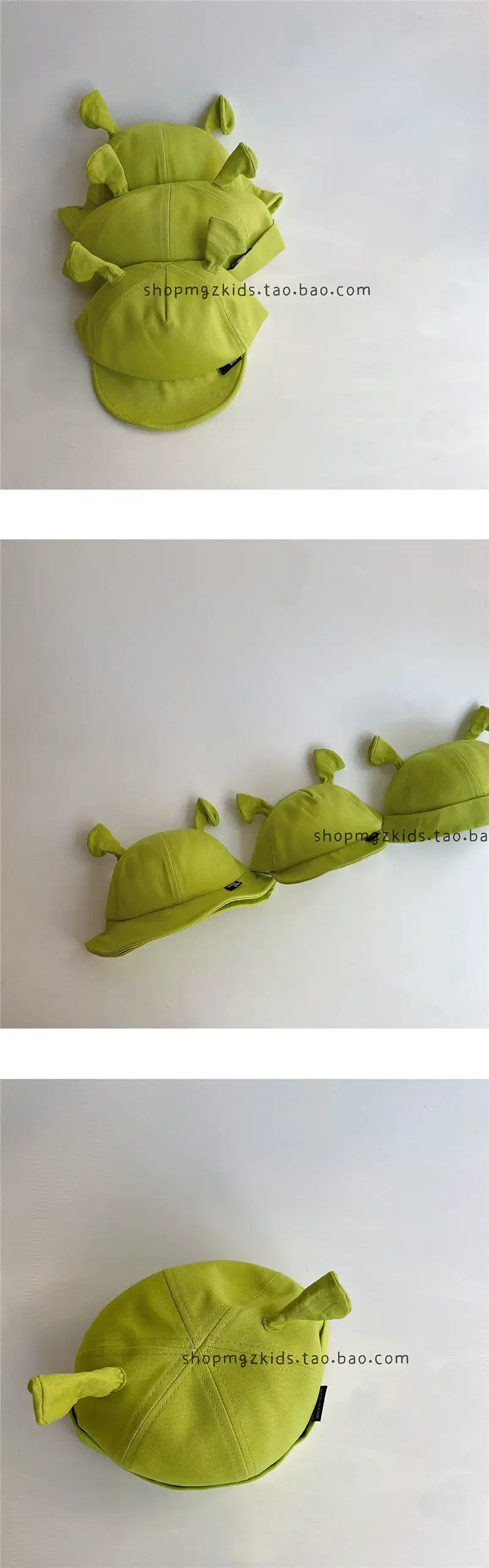 Green Cartoon Cat Ears Baby Hat for Spring Autumn — feature 4