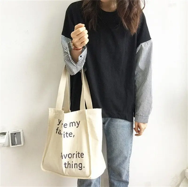 Korean Style Loose Sleeve T-Shirt White Blue Patchwork - Image 4