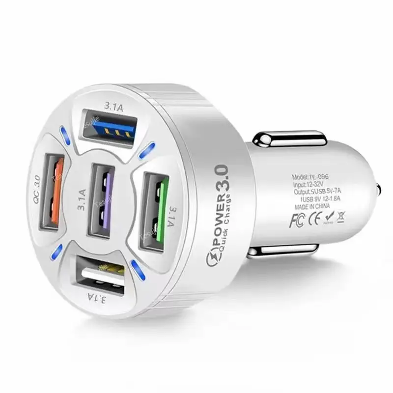 Multi-USB Car Charger with 5 Ports & Fast Charge - Image 5