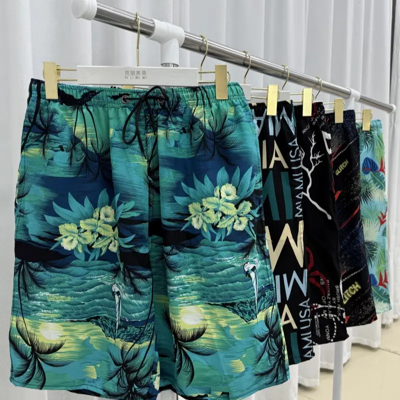Men's Printed Beach Shorts Ice Silk Large - Image 37