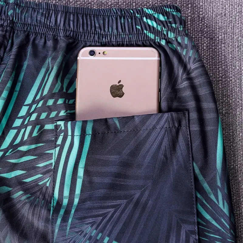 Men's Printed Beach Shorts Ice Silk Large — feature 11