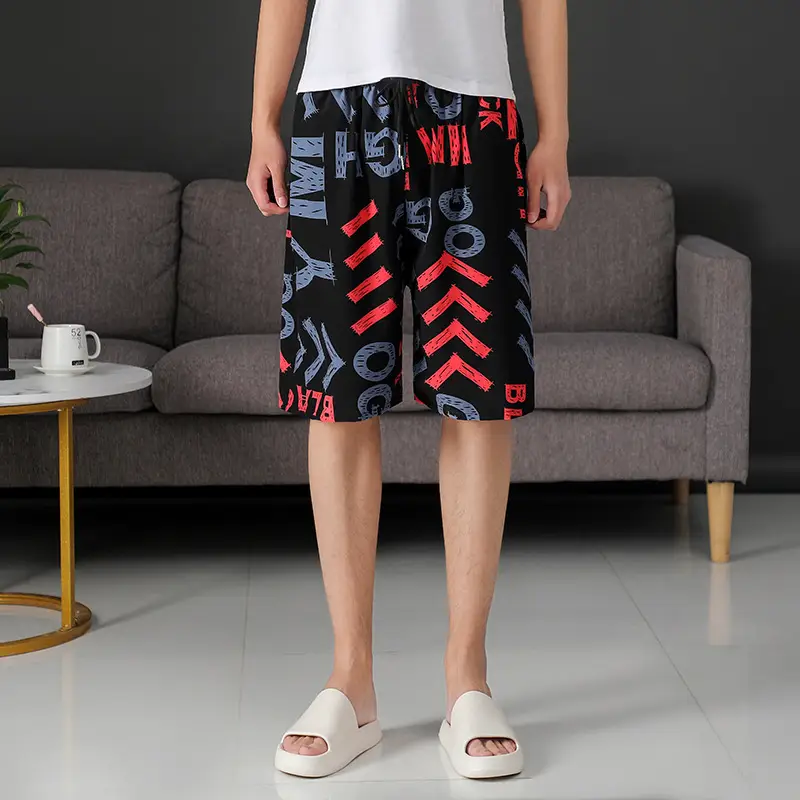 Men's Printed Beach Shorts Ice Silk Large - Image 12