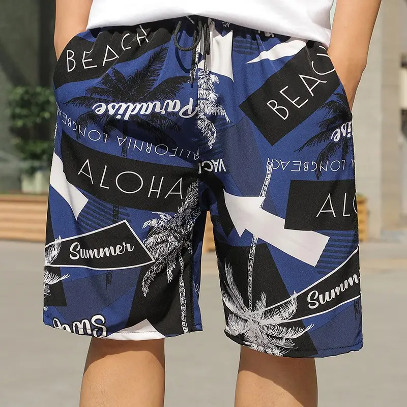 Men's Printed Beach Shorts Ice Silk Large - Image 13