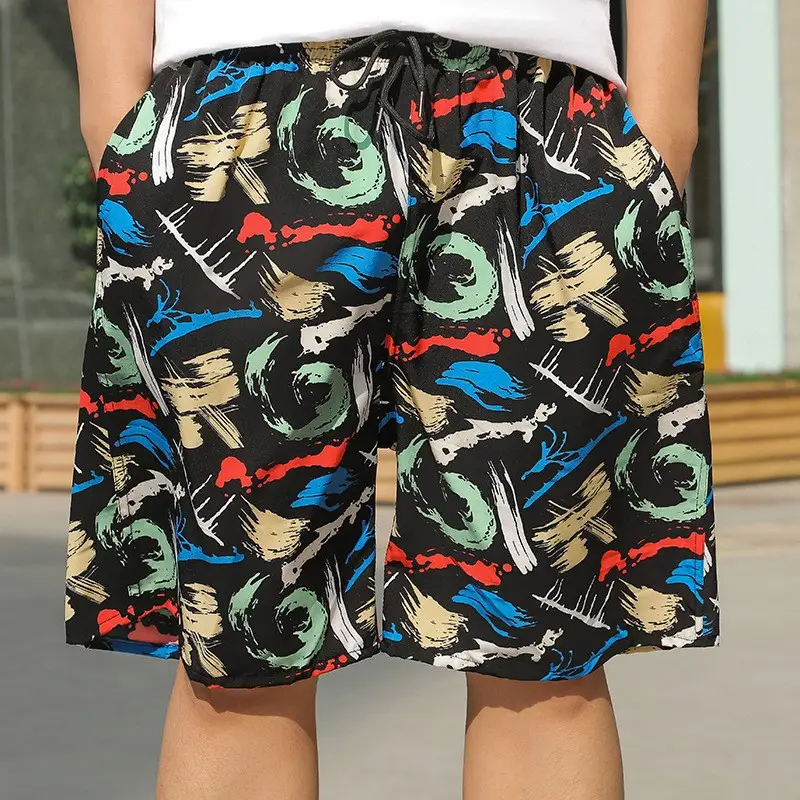Men's Printed Beach Shorts Ice Silk Large - Image 14