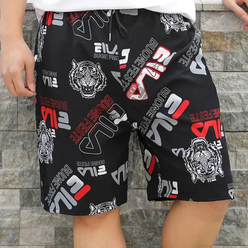 Men's Printed Beach Shorts Ice Silk Large - Image 18