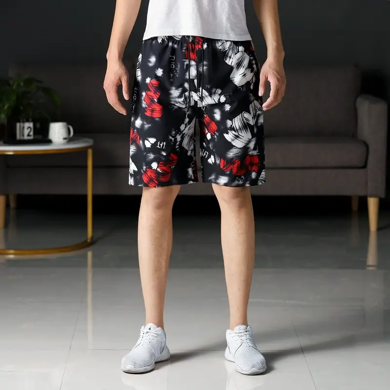Men's Printed Beach Shorts Ice Silk Large - Image 2