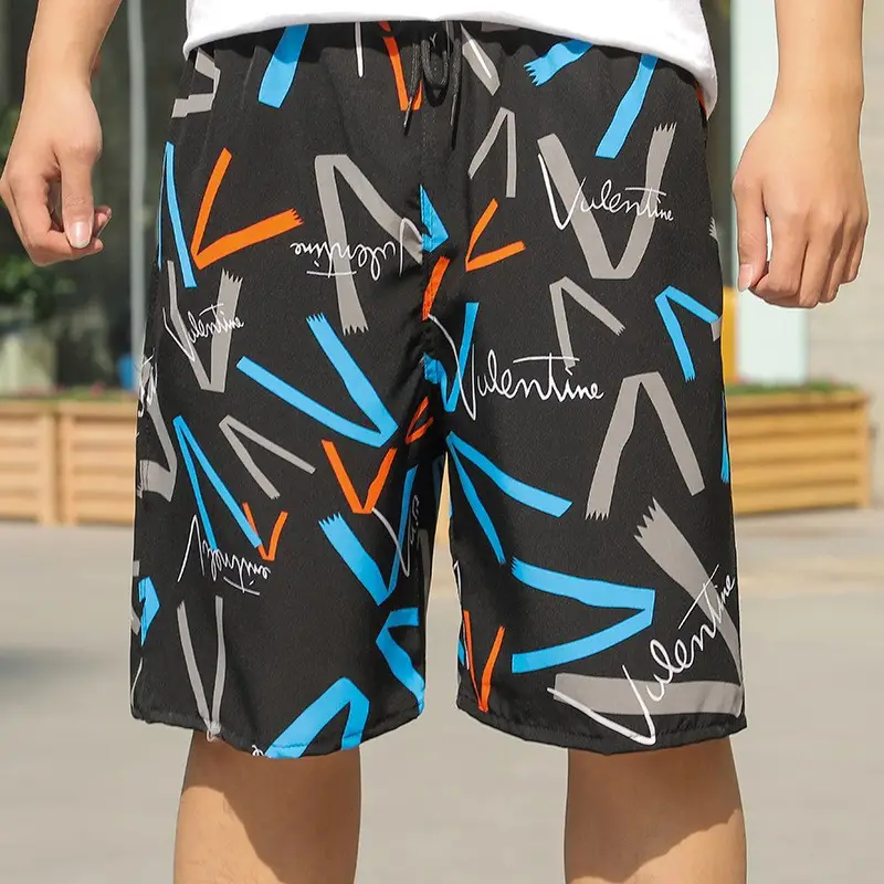 Men's Printed Beach Shorts Ice Silk Large - Image 21